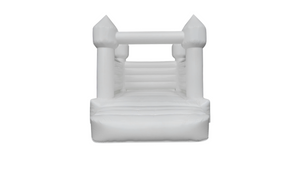 white jumping castle front