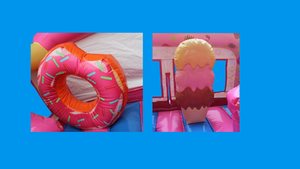 Candy Wonderland Theme Jumping Castle, Sydney Jumping Castle Hire - Close Up
